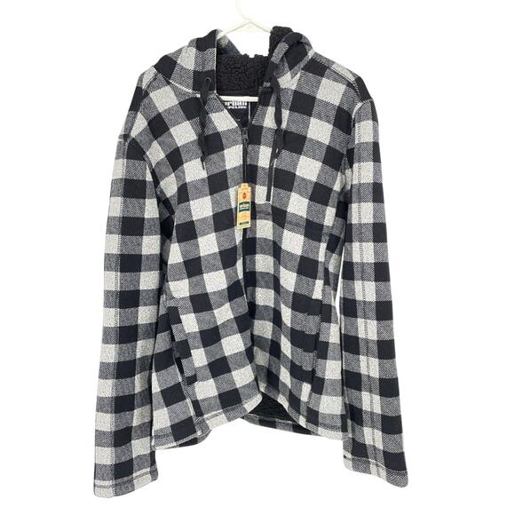 Urban Pipeline Black White Men's Sherpa Lined Sweater Fleece - Size‎ XL - Picture 1 of 10